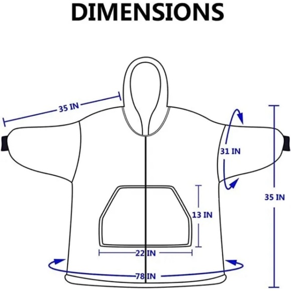Tops Blanket Hoodie Oversized Wearable Pocket Sleeves Hood Zip Sherpa Robe Sweatshirt Poshmark